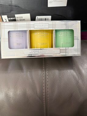 3-Pack Scented Candle Collection - Lavender, Lemon & Green